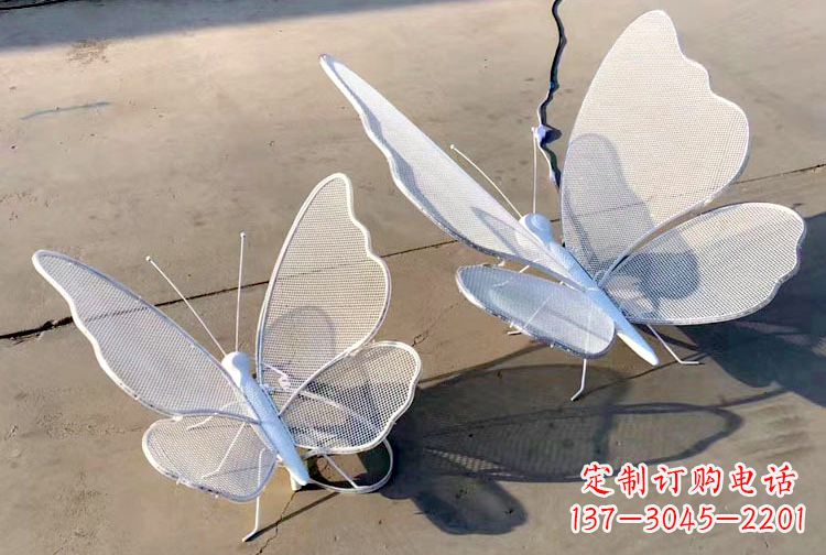 新乡不锈钢钢丝网格蝴蝶雕塑——灯光下的灵动之美