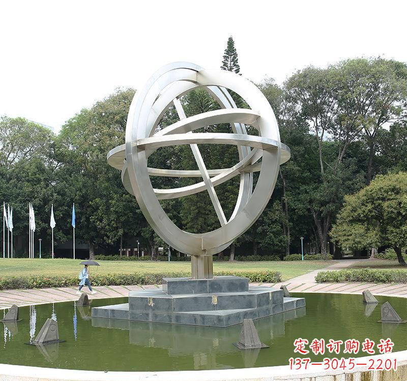 新乡不锈钢地球仪雕塑把地球放在手中