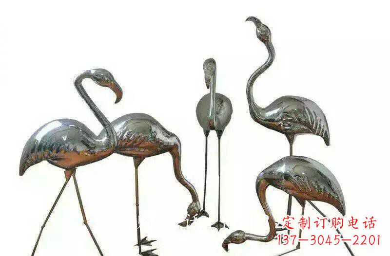 新乡不锈钢火烈鸟雕塑——美丽的自然之美