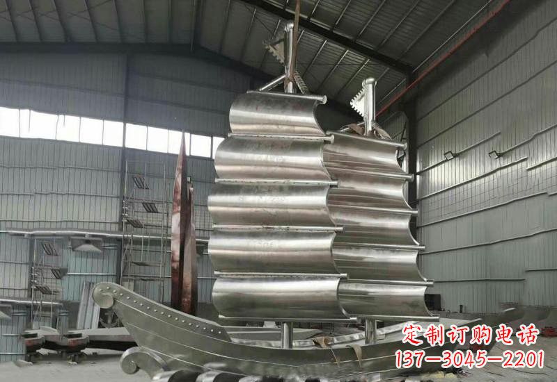 新乡不锈钢帆船雕塑美丽的海洋艺术