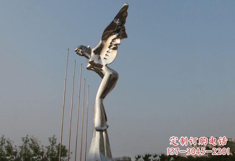 新乡不锈钢天使雕塑精美而优雅