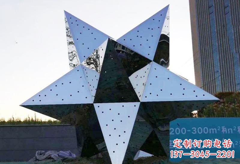 新乡不锈钢五角星雕塑精致的艺术品