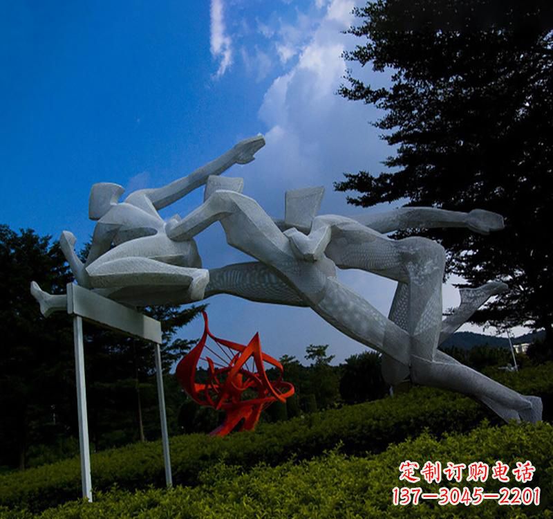 新乡不锈钢广场现代运动员雕塑