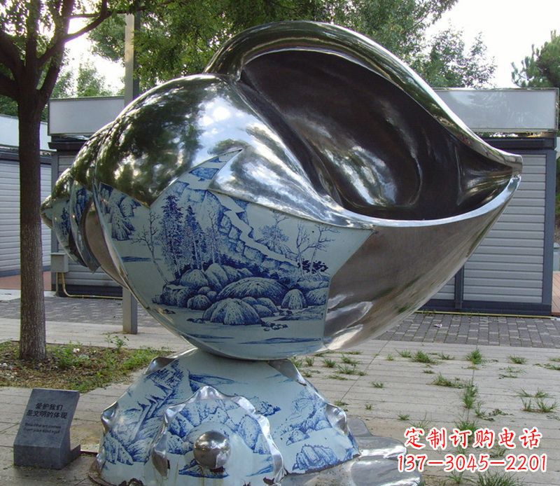 新乡不锈钢海螺雕塑精致美观的艺术品