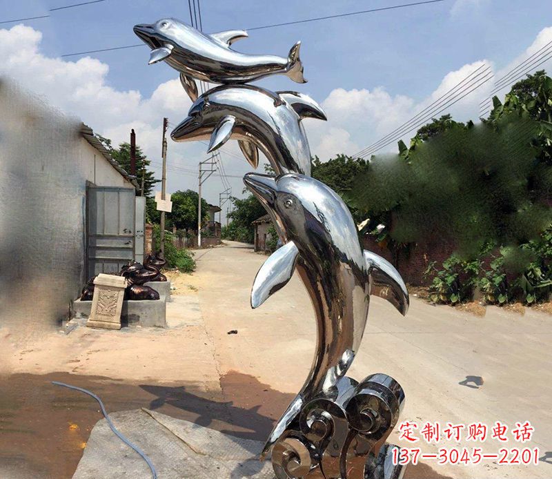 新乡不锈钢海豚雕塑艺术的浪漫