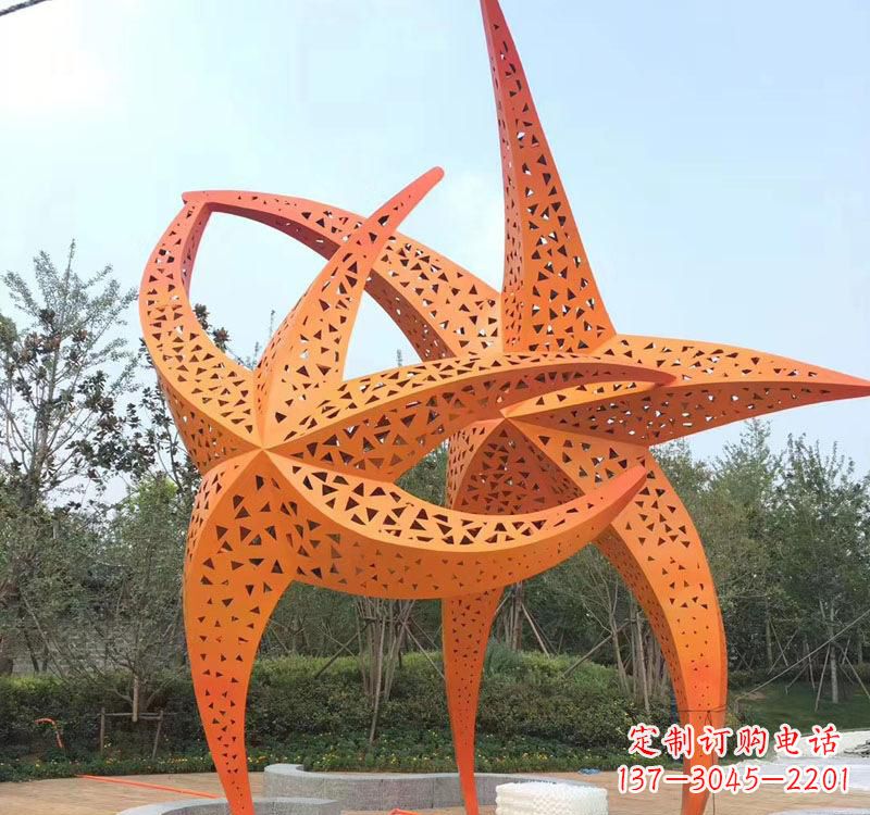 新乡不锈钢海星海洋动物雕塑——美丽的海洋艺术