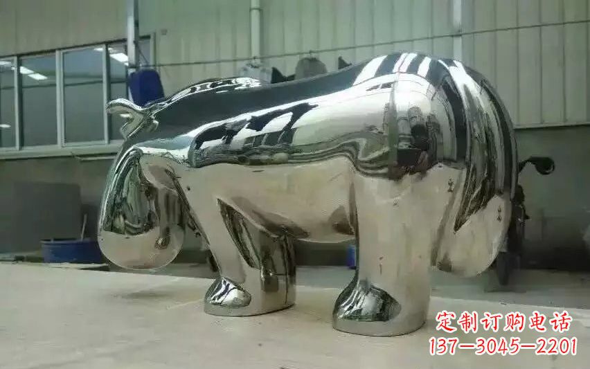新乡不锈钢河马雕塑美观耐用的艺术品
