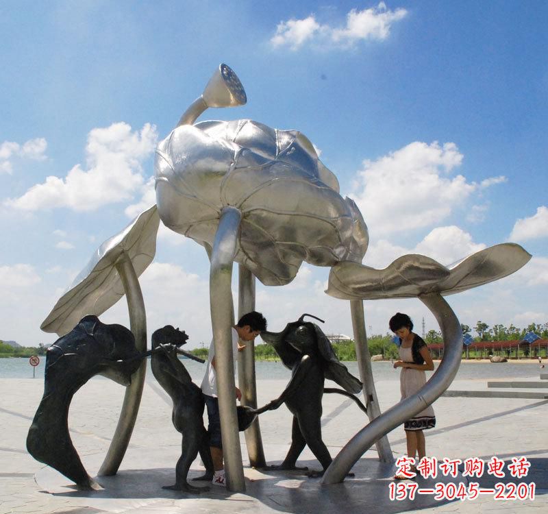 新乡不锈钢荷花广场雕塑