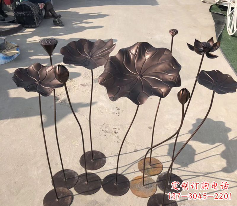 新乡不锈钢荷花公园景观雕塑