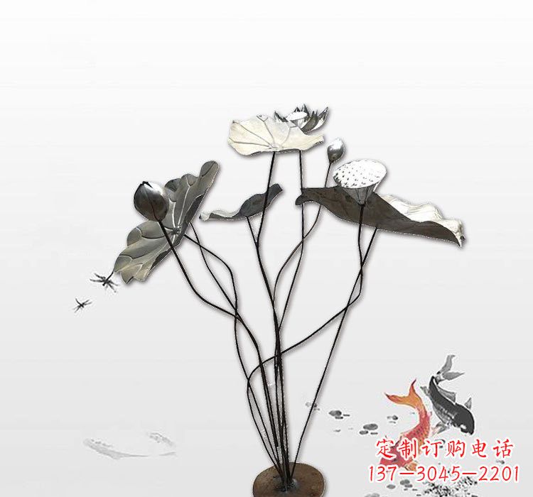 新乡不锈钢荷花荷叶雕塑