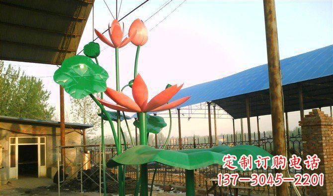 新乡不锈钢荷叶雕塑精美而优雅