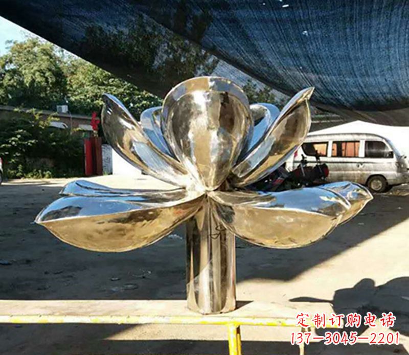 新乡不锈钢荷花小区景观雕塑