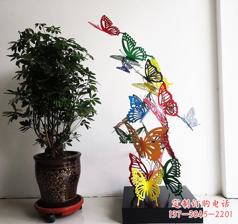 新乡不锈钢蝴蝶雕塑精美的艺术品