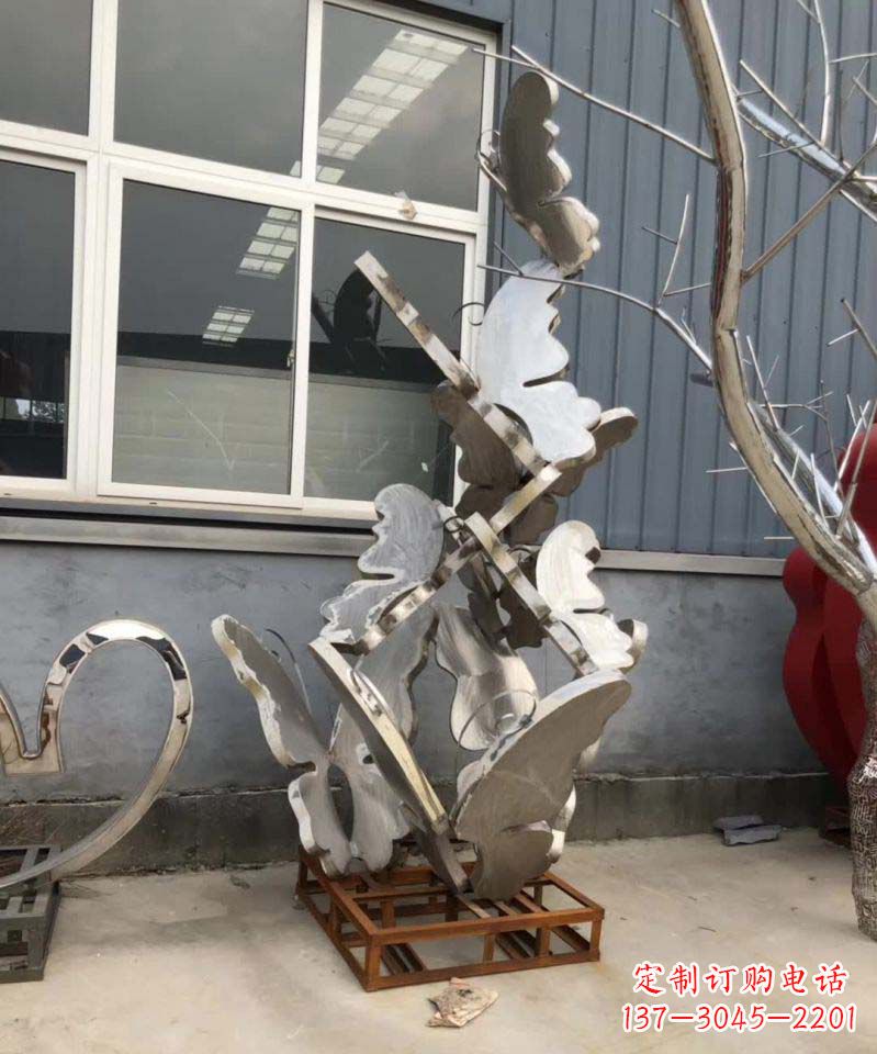 新乡蝴蝶之舞不锈钢雕塑精美绝伦
