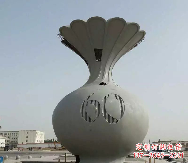 新乡精美不锈钢花篮雕塑