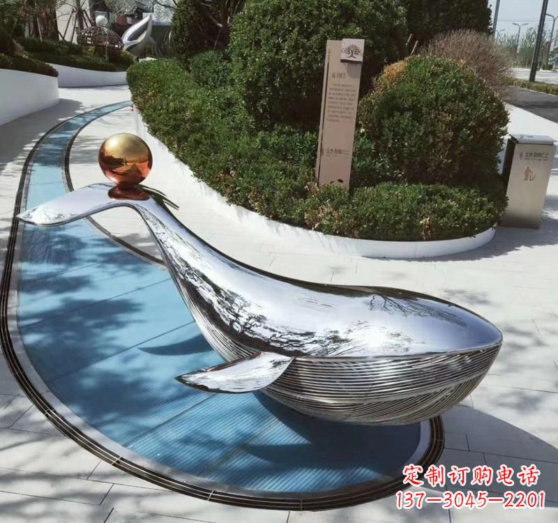 新乡精美不锈钢海豚雕塑
