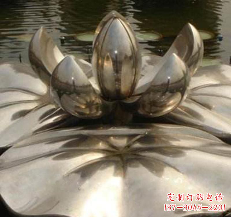 新乡不锈钢莲花喷泉雕塑艺术结合新技术