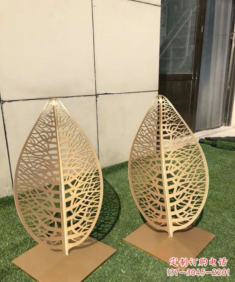 新乡不锈钢树叶雕塑,精致典雅