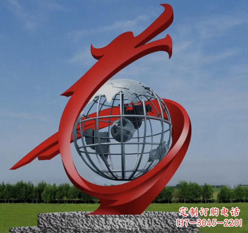 新乡不锈钢镂空艺术地球仪雕塑