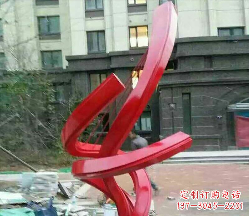新乡不锈钢螺旋飘带雕塑