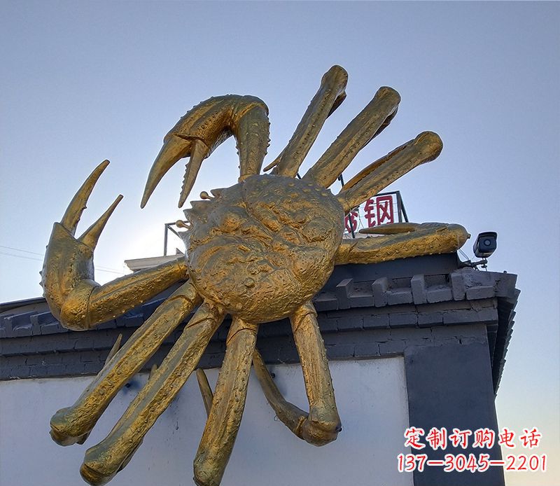 新乡不锈钢螃蟹雕塑精美而又经久不衰