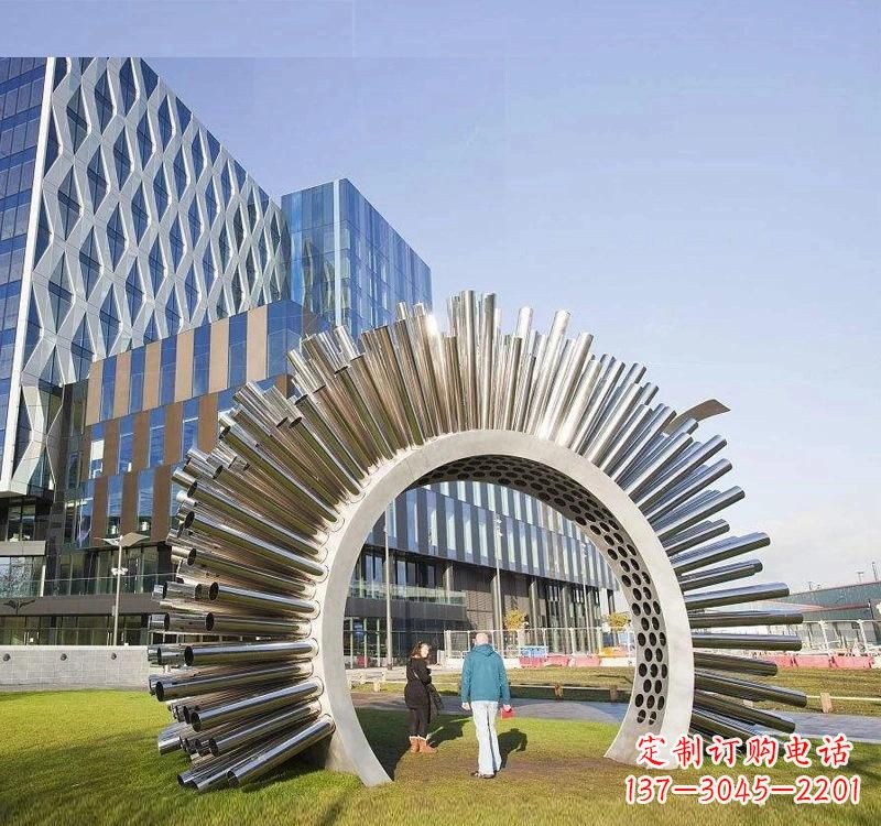 新乡不锈钢拱门雕塑高雅典雅的艺术