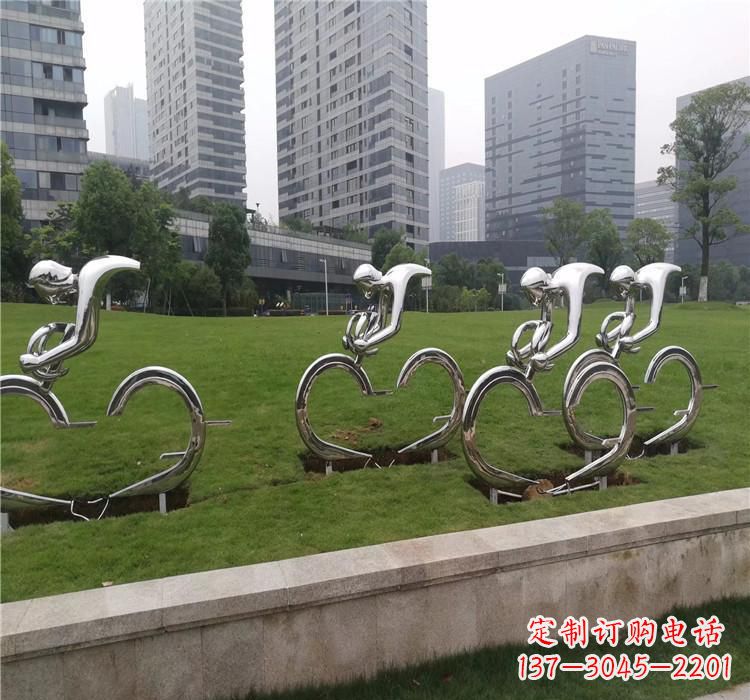 新乡不锈钢骑自行车雕塑