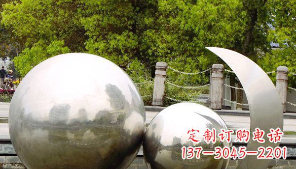 新乡不锈钢球形地球月亮雕塑精美的艺术之作