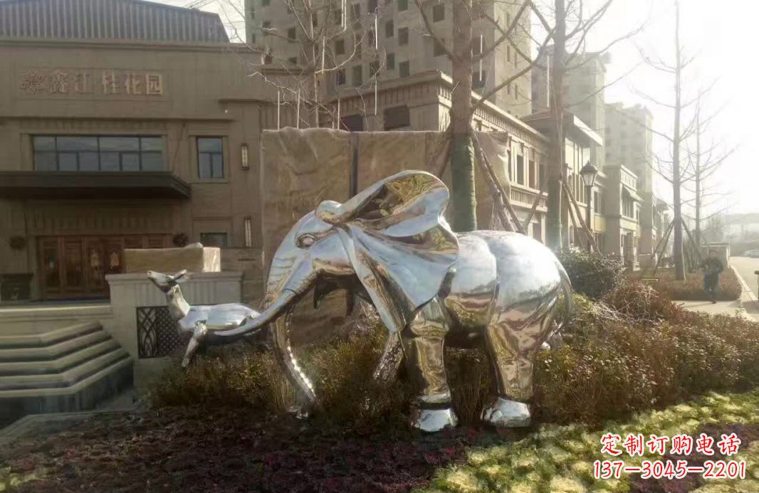 新乡不锈钢大象雕塑——美轮美奂的艺术精品