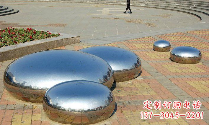 新乡不锈钢水滴雕塑 (2)