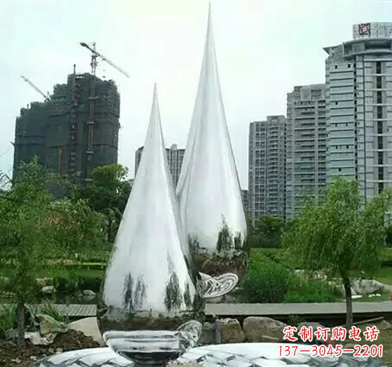 新乡不锈钢水滴拱门雕塑