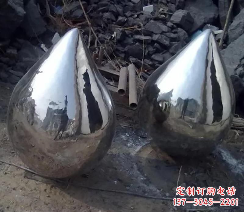 新乡不锈钢水滴雕塑美丽绽放