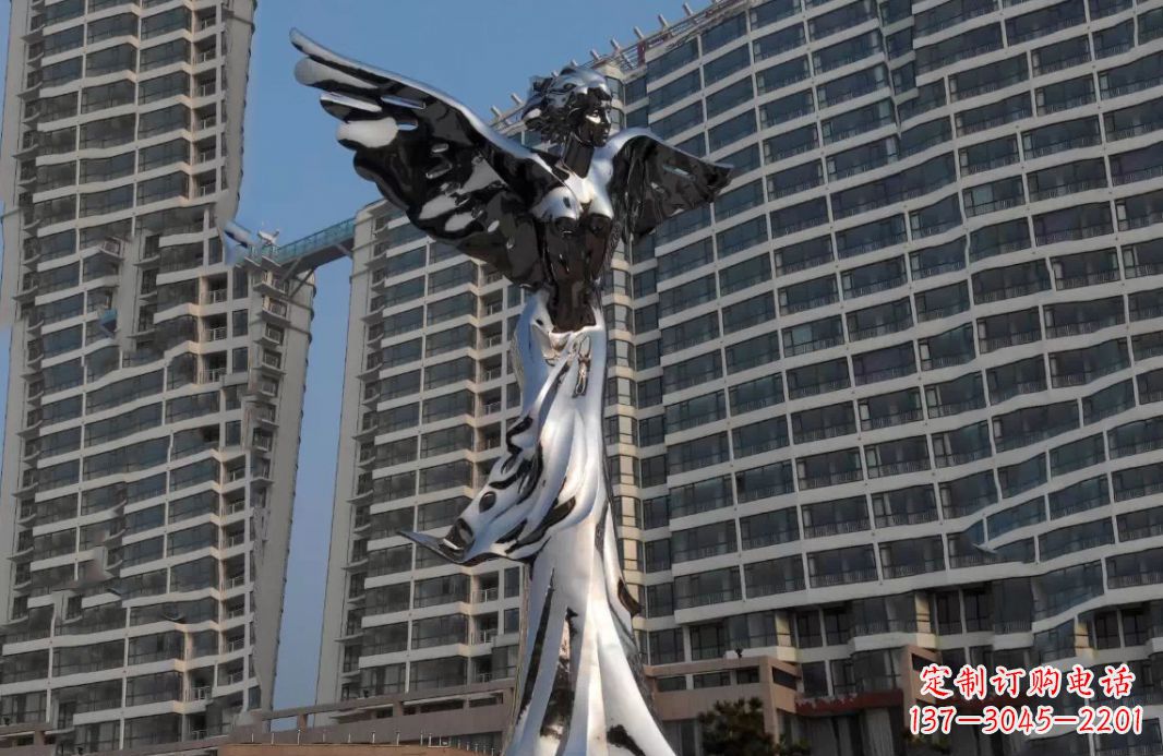 新乡不锈钢天使灿烂的城市景观