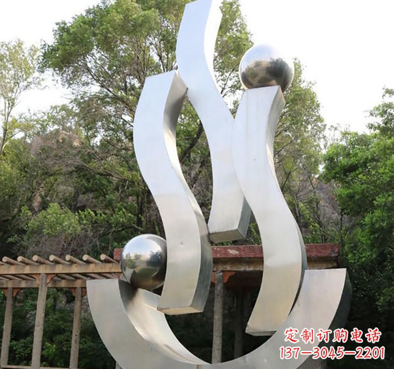 新乡不锈钢小区“飘带雕塑”一种充满艺术气息的雕塑