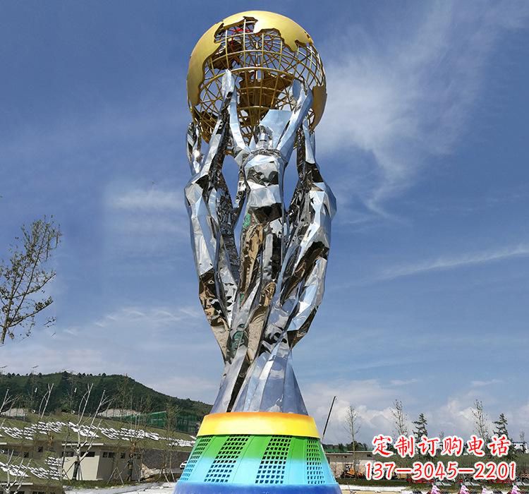 新乡不锈钢艺术地球仪雕塑精美的艺术装置