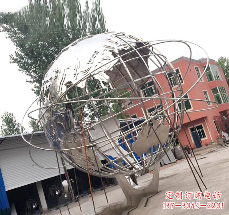 新乡不锈钢艺术镂空地球仪雕塑