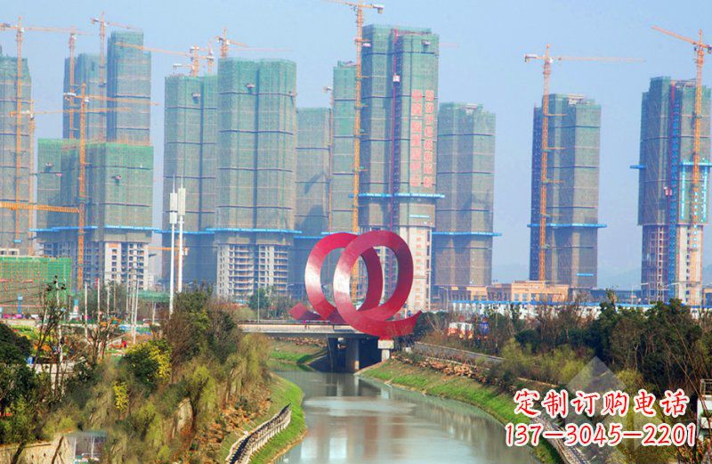 新乡精美不锈钢圆环雕塑