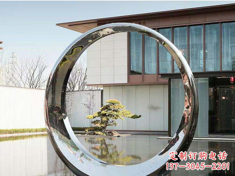 新乡不锈钢月亮摆件雕塑
