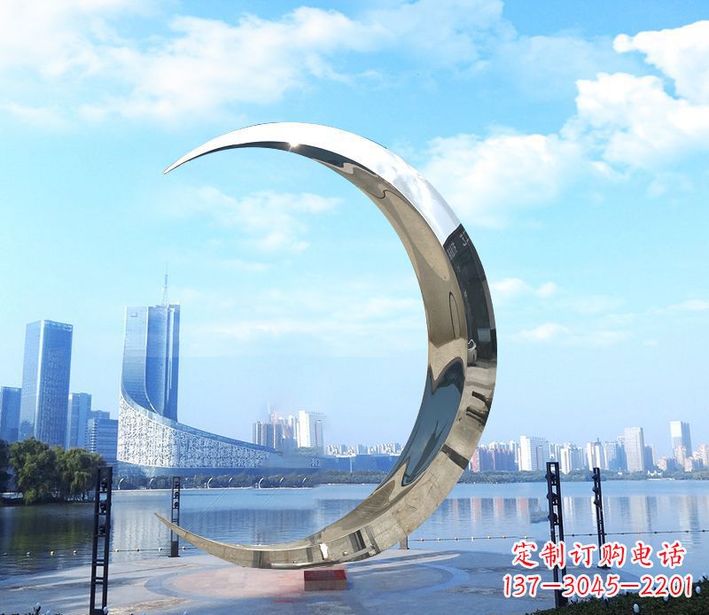 新乡不锈钢月亮雕塑象征着美丽的月亮