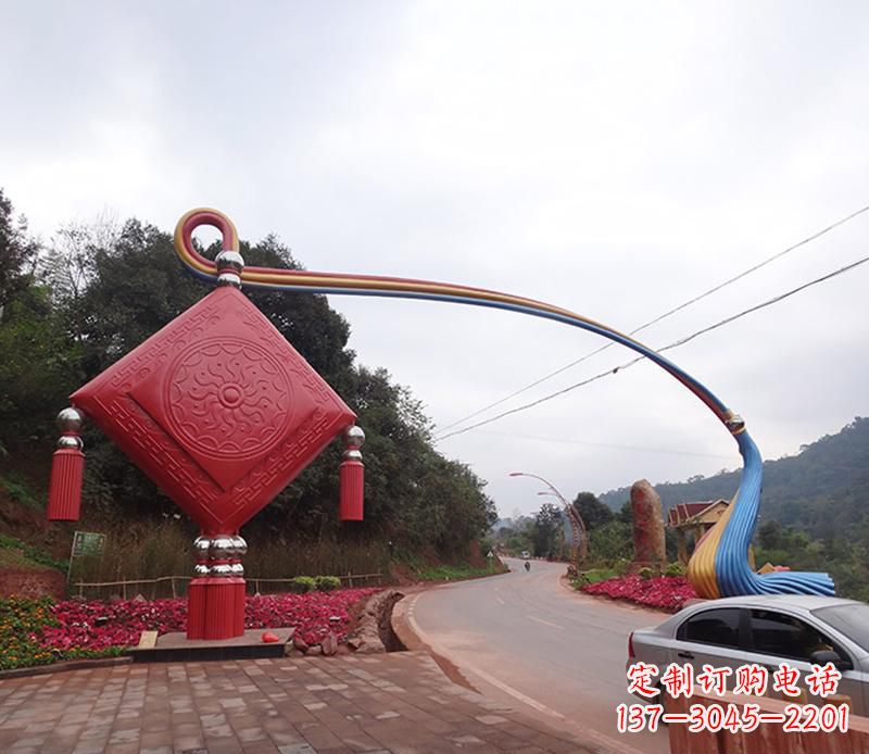 新乡不锈钢拱门雕塑精致的现代艺术