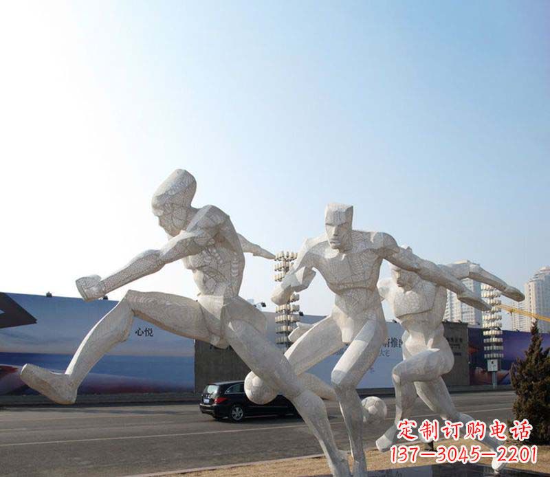 新乡足球之美不锈钢足球雕塑