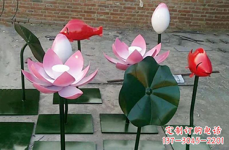 新乡彩色不锈钢鲤鱼雕塑传承古典文化的艺术之作