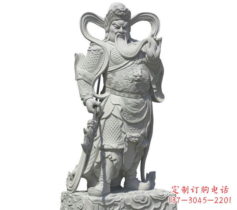 新乡持刀关公武财神石雕