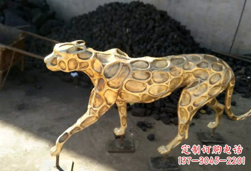 新乡抽象金钱豹铜雕