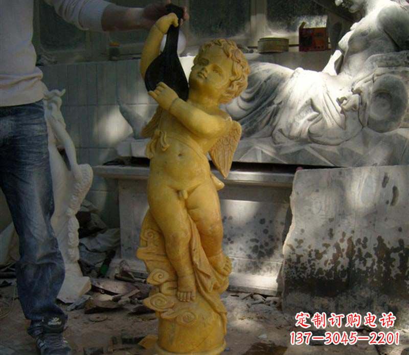 新乡吹拉弹唱小天使石雕