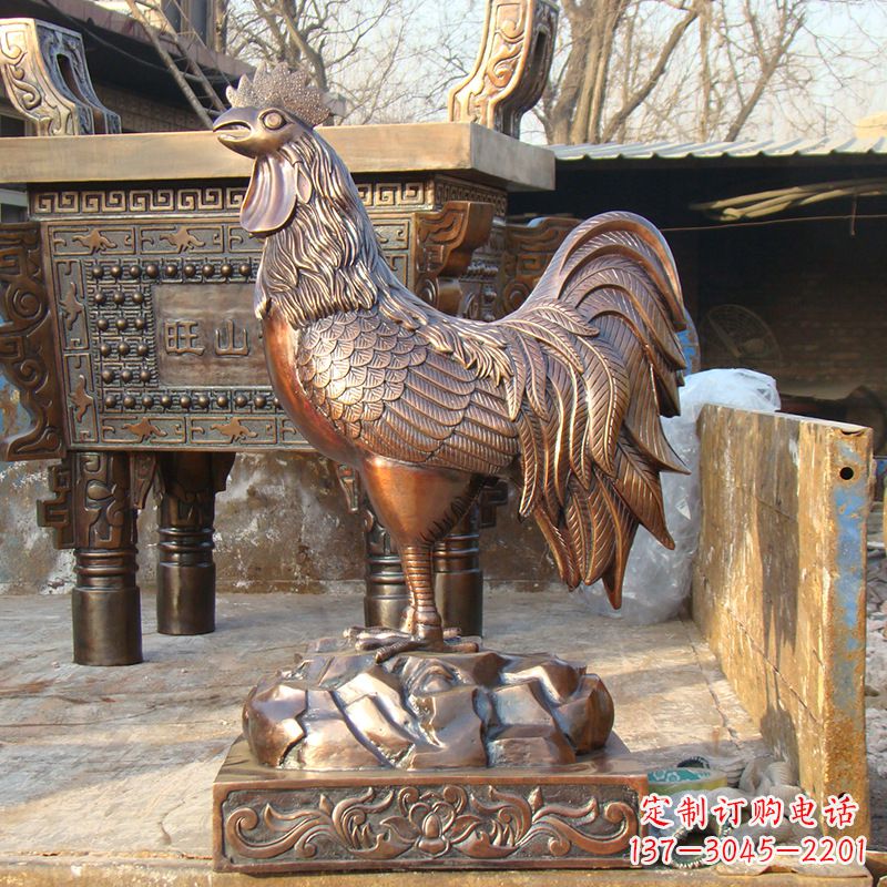 新乡精美纯铜生肖鸡雕塑