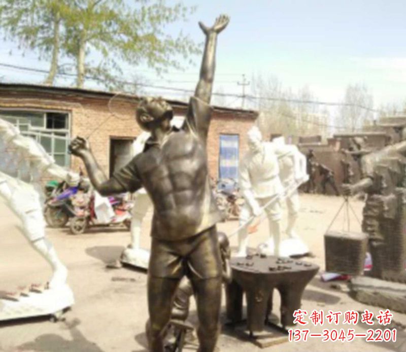 新乡羽毛球雕塑传承运动精神