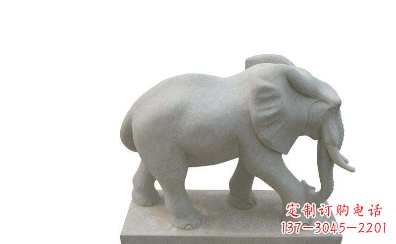 新乡大理石大象公园动物石雕