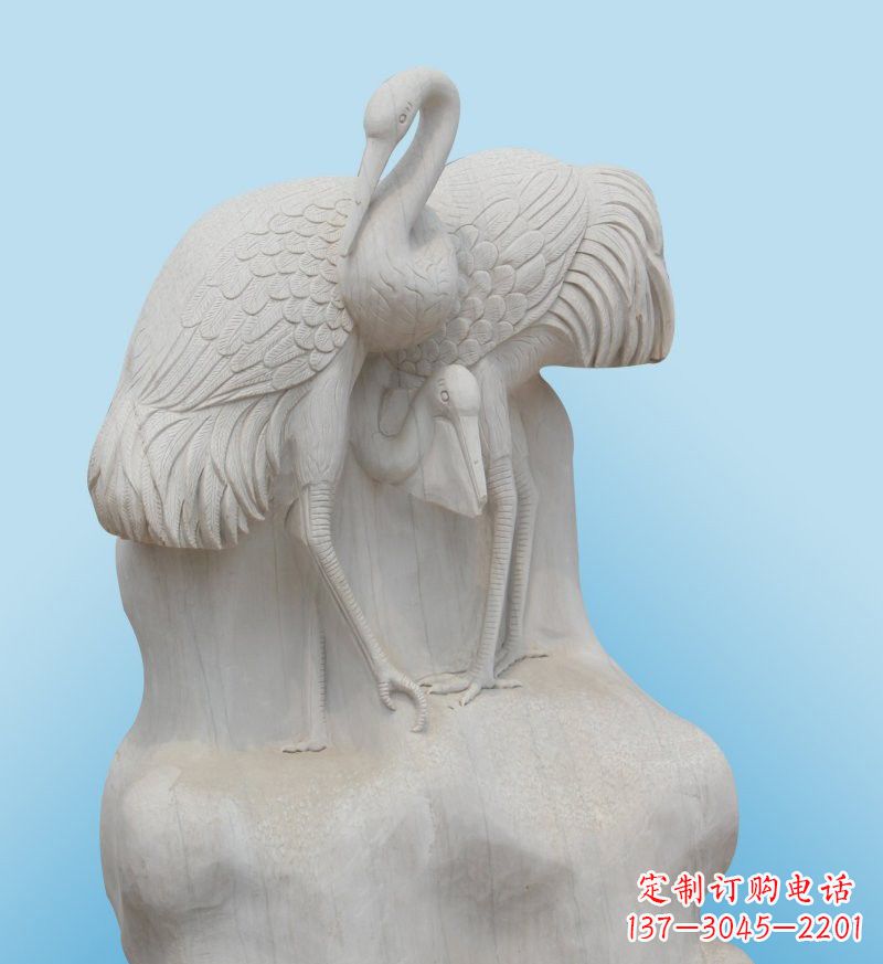 新乡大理石制作的丹顶鹤雕塑