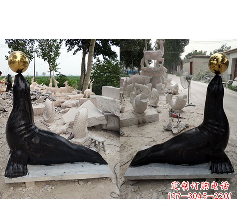 新乡大理石海豹雕塑